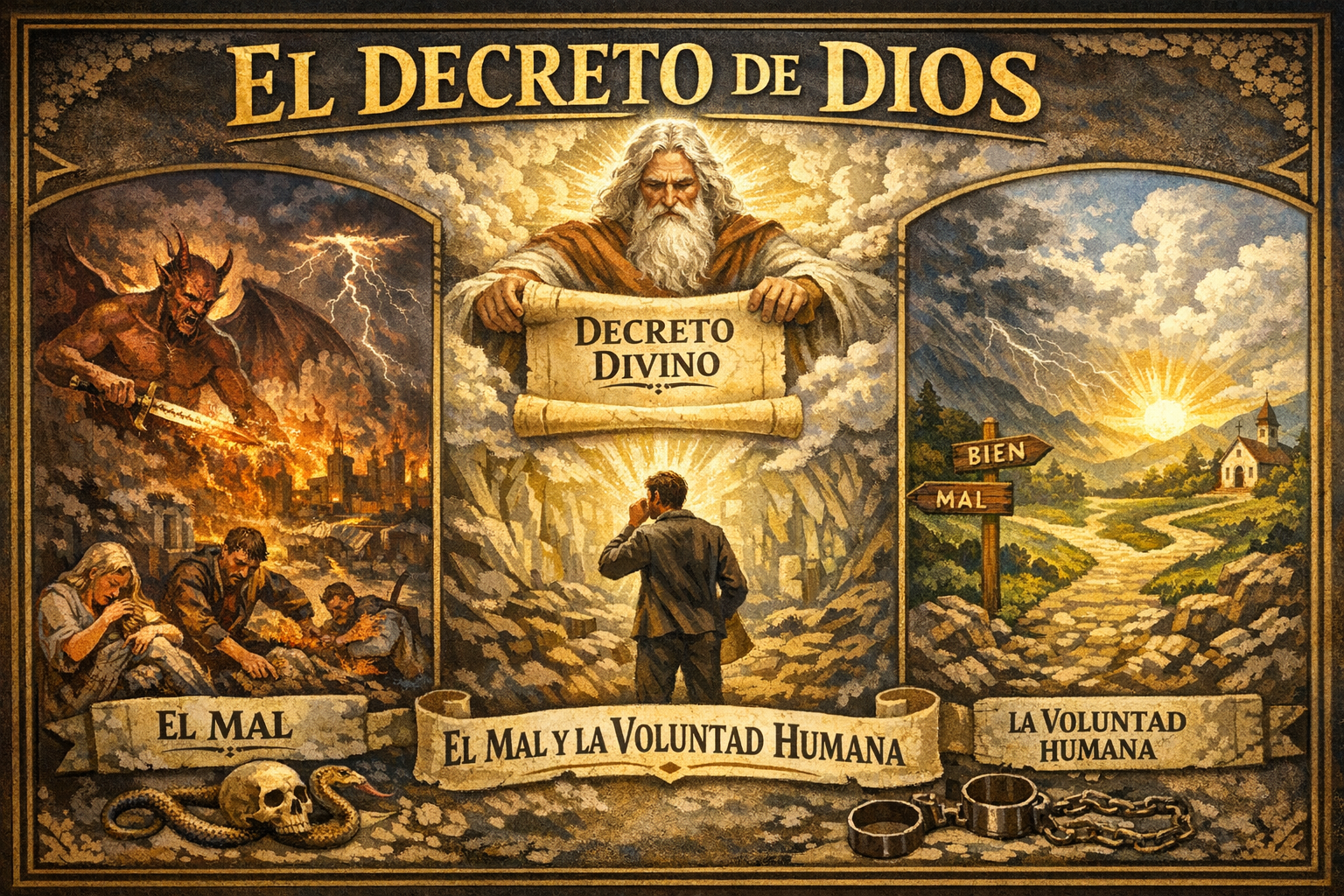 El decreto de Dios y los dos grandes dilemas: el mal y la voluntad humana