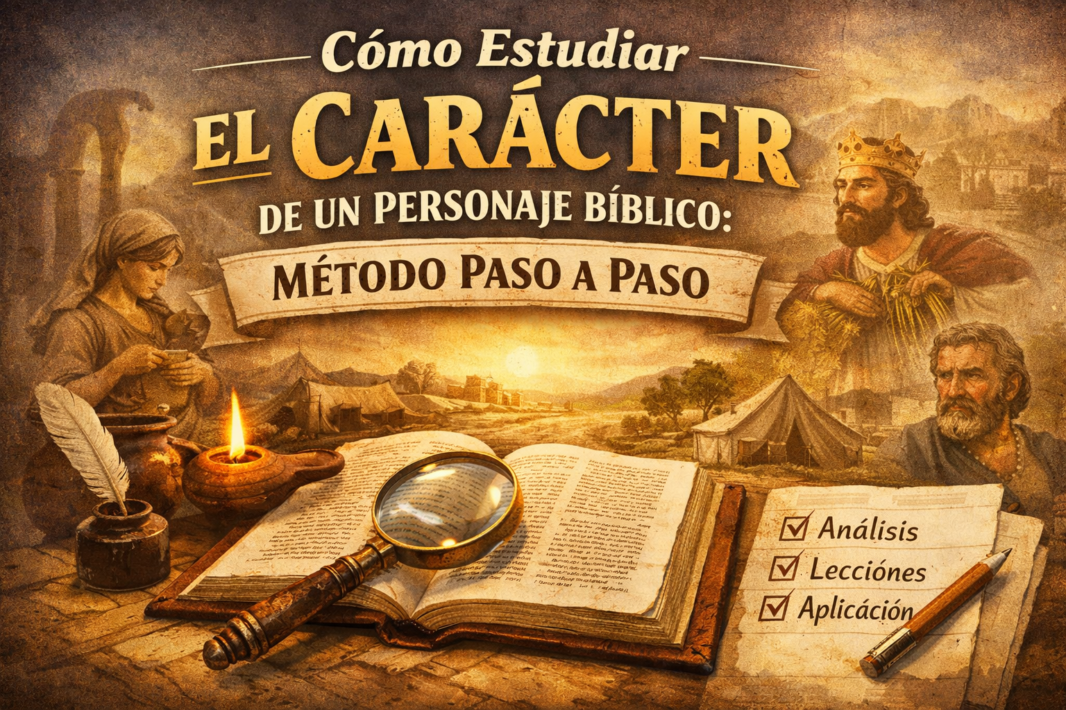 Cómo Estudiar el Carácter de un Personaje Bíblico: Método Paso a Paso
