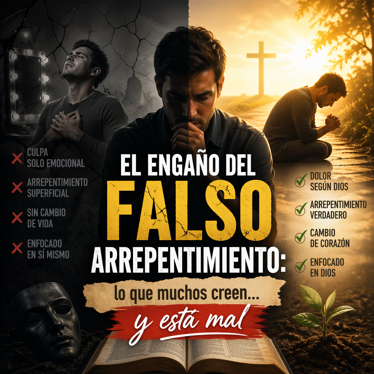 El engaño del falso arrepentimiento: lo que muchos creen… y está mal